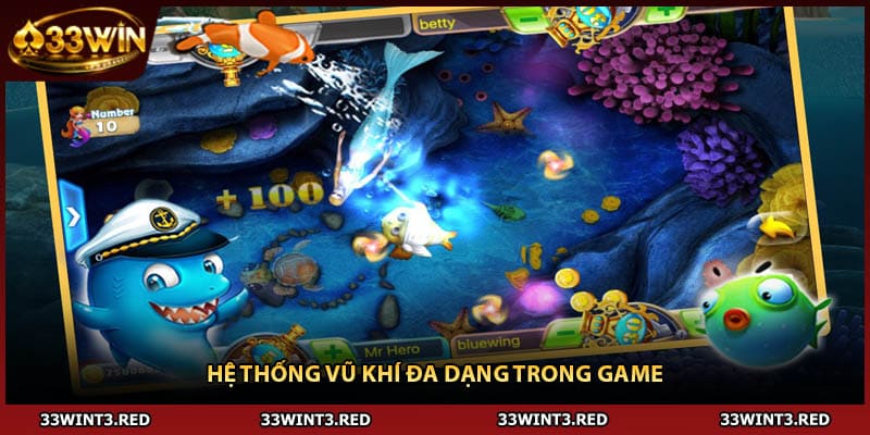 Hệ thống vũ khí đa dạng trong game